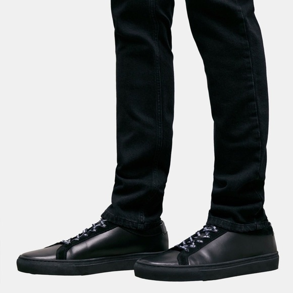 The Kooples Black Leather Unisex Sneakers. Size 37. NWT! - Picture 4 of 9